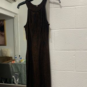 S-Twelve Brown Shimmer Mini Dress Size Sm